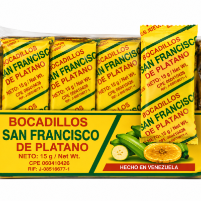 SAN FRANCISCO BOCADILLOS DE PLATANO  CAJA 15 U