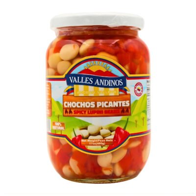 VALLES ANDINOS CHOCHOS PICANTES FRASCO 17 oz