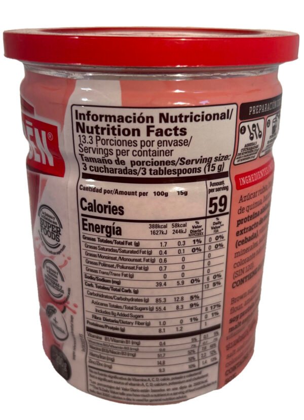 INCASUR KIWIGEN BEBIDA SABOR FRESA BOTE 7.05 oz - Image 2