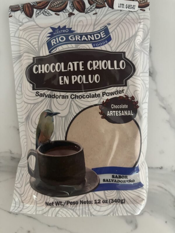 RIO GRANDE CHOCOLATE CRIOLLO EN POLVO BOLSA 12 oz