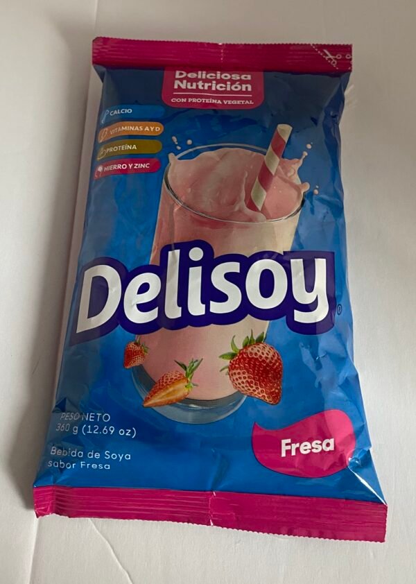 DELISOY BEBIDA DE SOYA FRESA BOLSA 12.69 oz