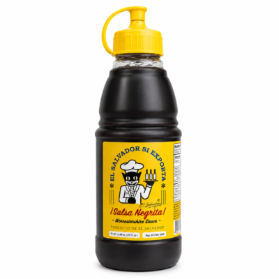 EL SALVADOR SI EXPORTA SALSA NEGRITA BOTE 12.68 oz