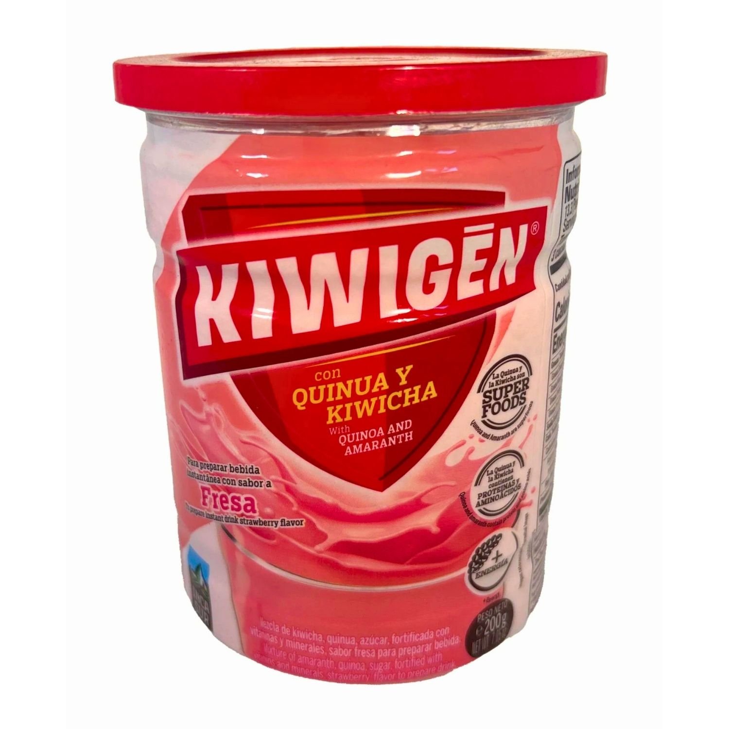 INCASUR KIWIGEN BEBIDA SABOR FRESA BOTE 7.05 oz