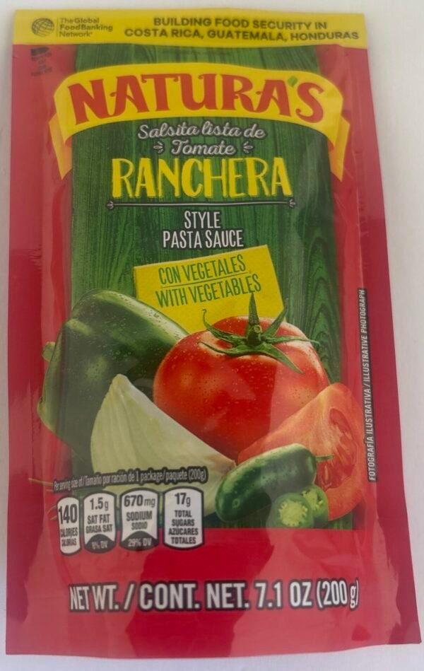 NATURAS SALSA RANCHERA BOLSA 8 oz
