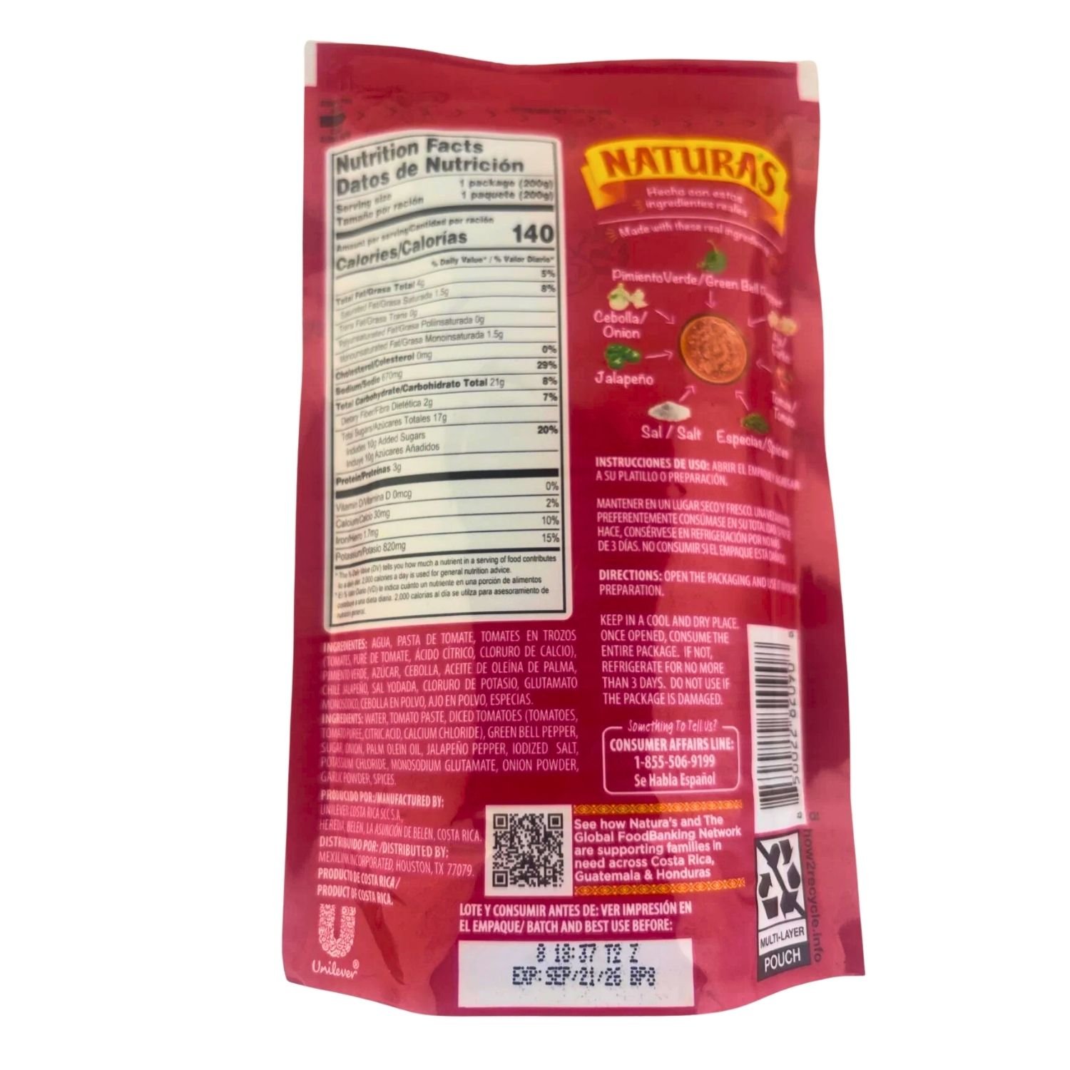NATURAS SALSA RANCHERA BOLSA 8 oz - Image 2
