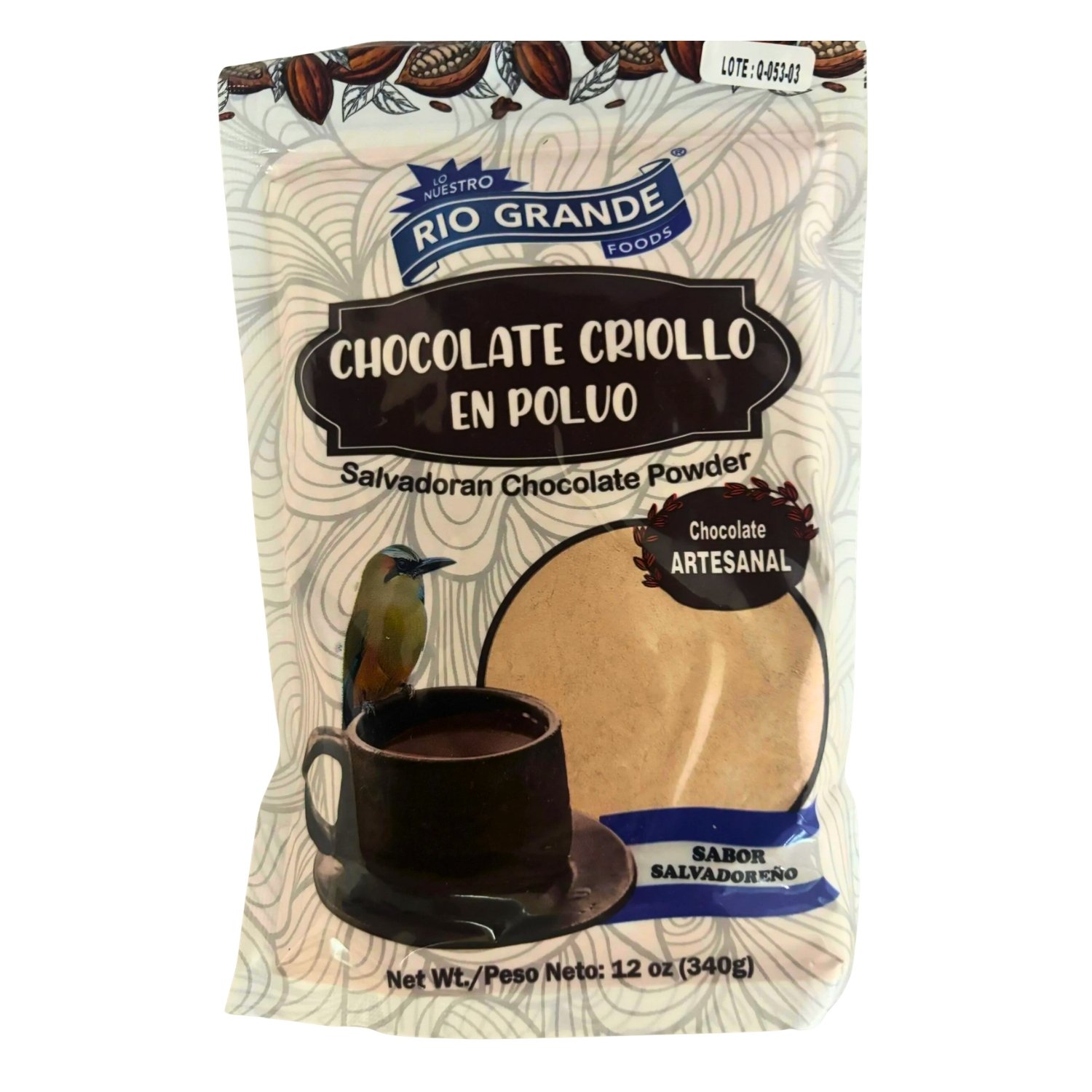RIO GRANDE CHOCOLATE CRIOLLO EN POLVO BOLSA 12 oz