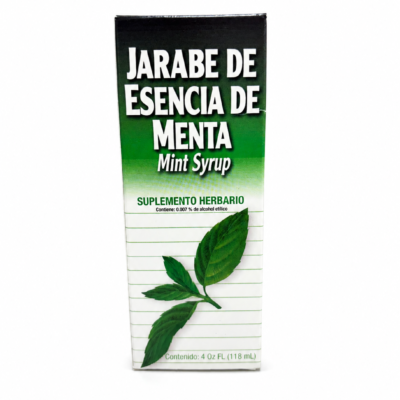 JARABE DE ESENCIA DE MENTA CAJA 4 oz