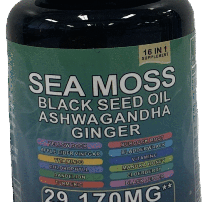 SEA MOSS BLACK SEED OIL ASHWAGANDHA FRASCO 60 CAPS