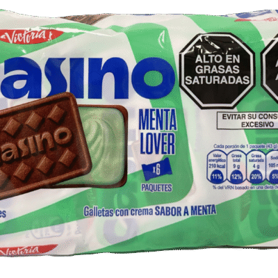 CASINO GALLETA SABOR CHOCOMENTA BOLSA 6 UNI 9.10 oz
