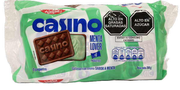 CASINO GALLETA SABOR CHOCOMENTA BOLSA 6 UNI 9.10 oz