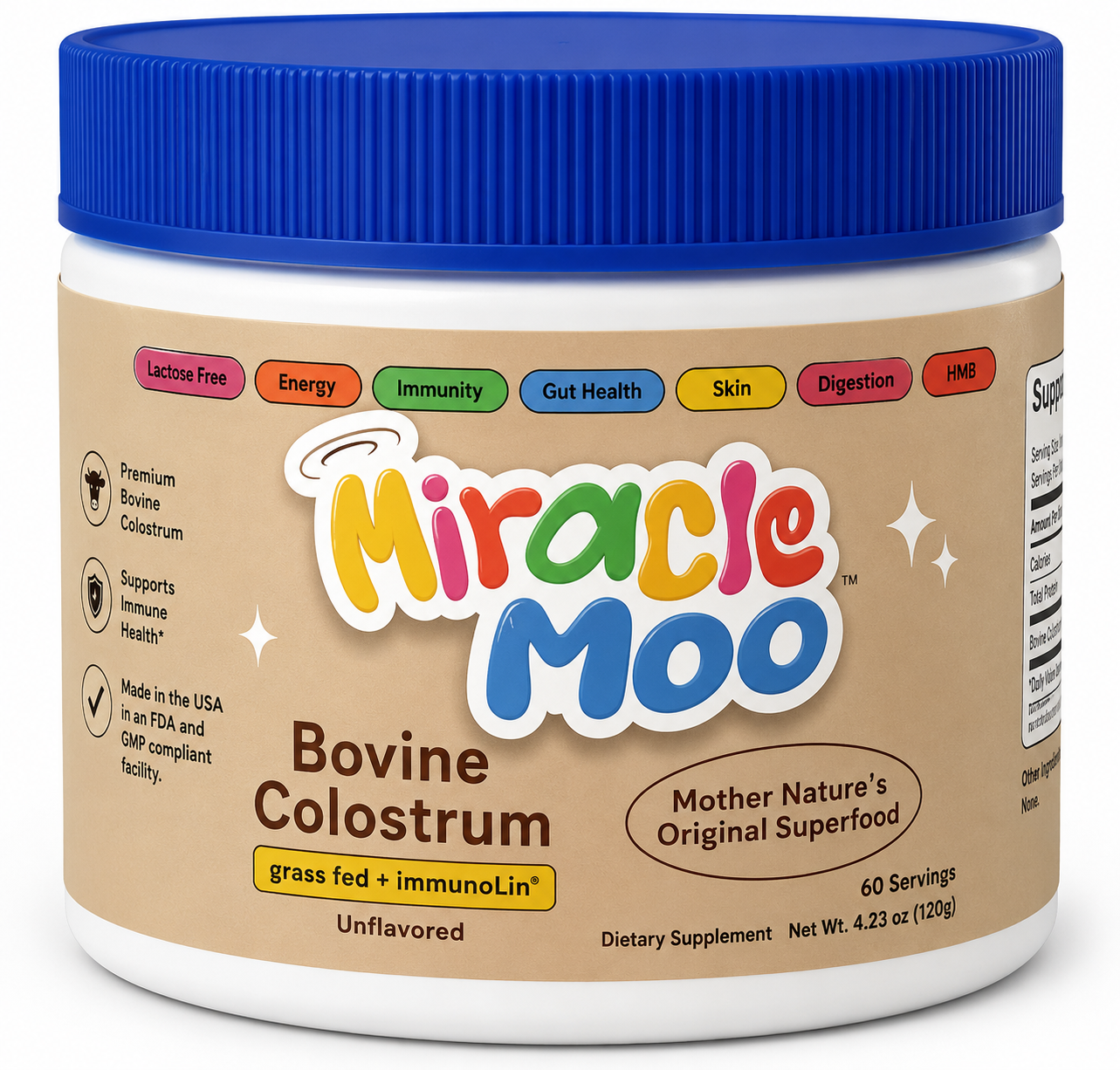 MIRACLE MOO COLESTRUM SUPLEMENTO BOTE 4.23 oz