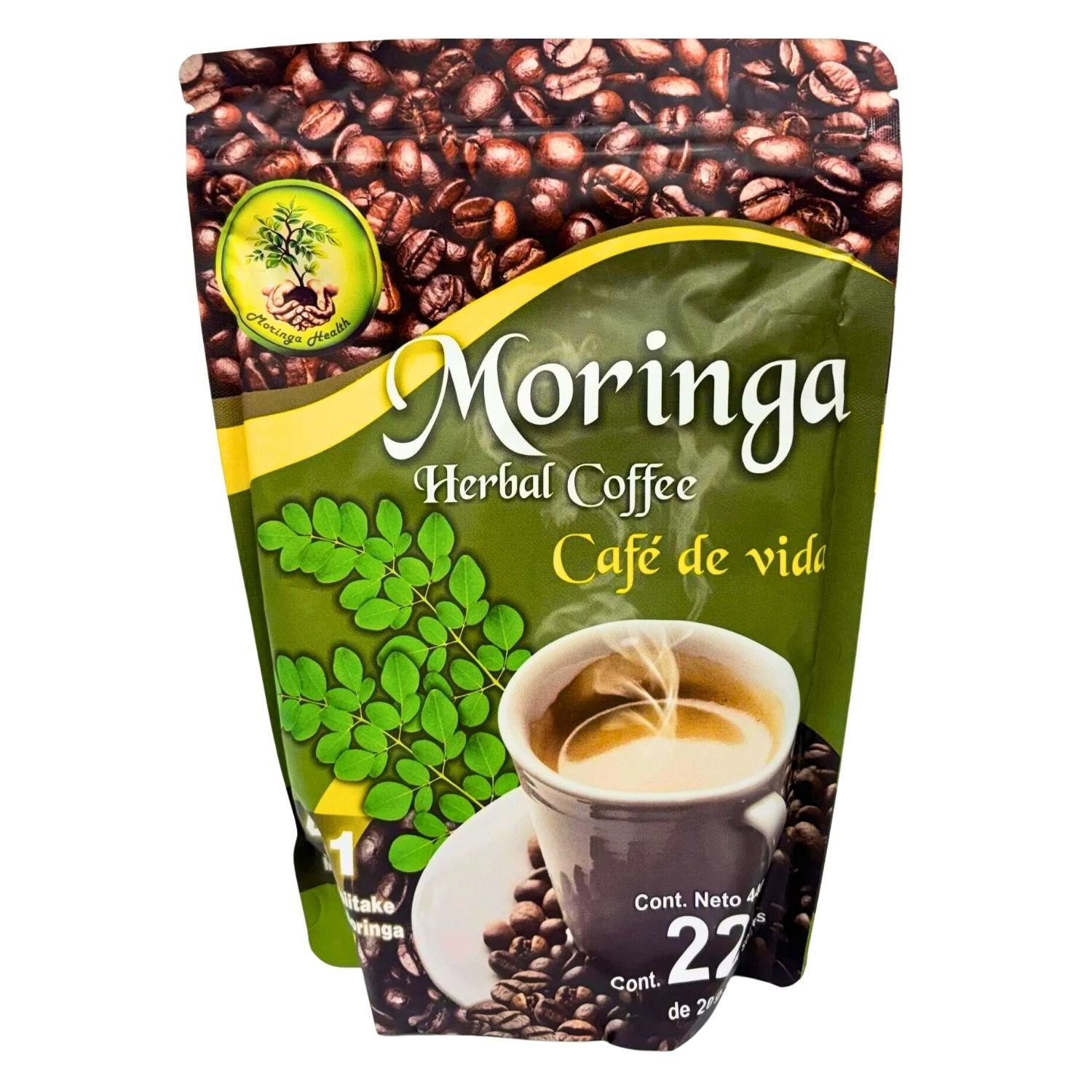MORINGA HEALTH CAFE CON MORINGA BOLSA 440 gr