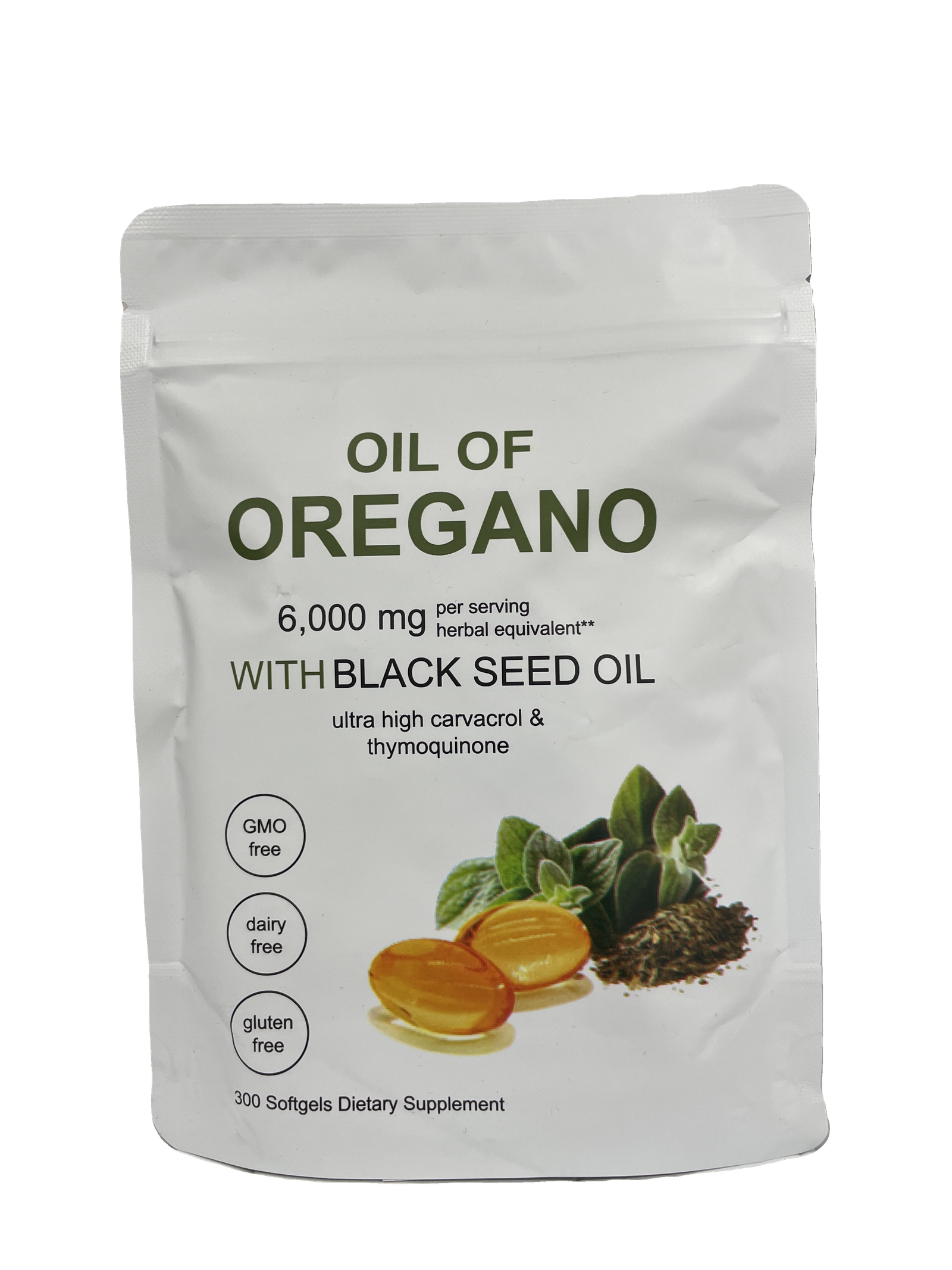 OIL OF OREGANO WITH BLACK SEED OIL BOLSA 300 SOFT