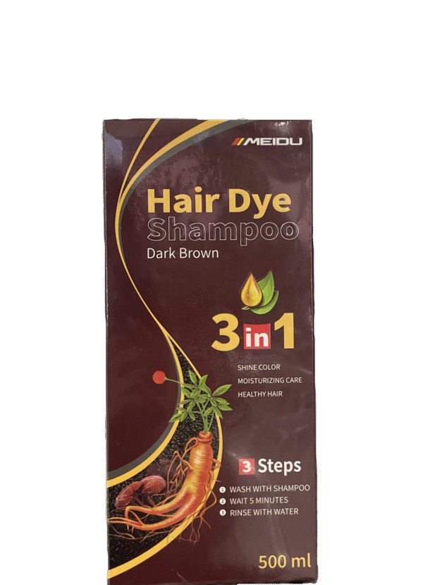 SHAMPOO HAIR DYE 3 en 1 DARK BROWN CAJA 500 ml