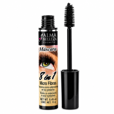 ALMA BELLEZA RIMEL 8 EN 1 NEGRO .45 oz