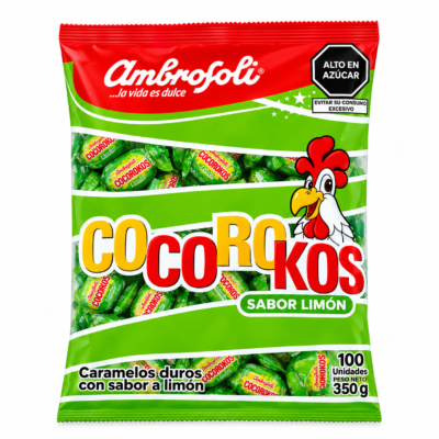 AMBROSOLI CARAMELOS COCOROKOS DE LIMON BOLSA 12.35 oz