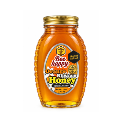 BEE HAPPY MIEL DE AZAHAR DE NARANJO FRASCO 23 OZ.