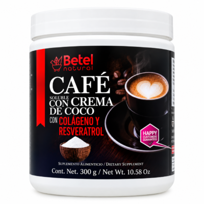 BETEL CAFE CON COLAGENO Y RESVERATROL BOTE 10.5 oz