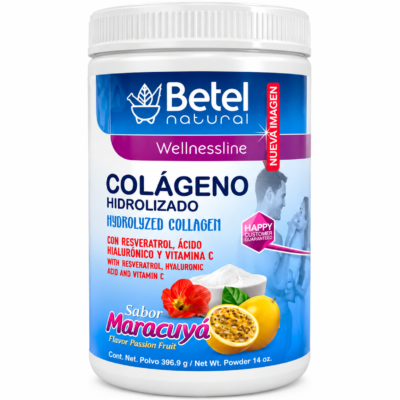 BETEL COLAGENO HIDROLIZADO MARACUYA POLVO BOTE 14 oz