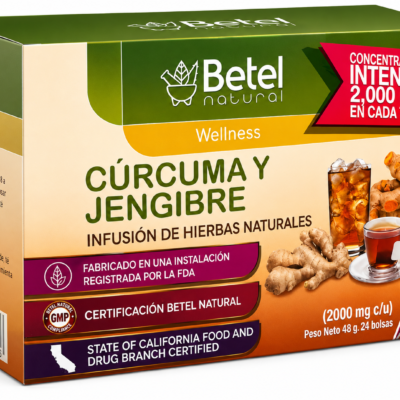 BETEL TE DE CURCUMA Y JENGIBRE CAJA 24 BOLSAS