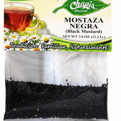 CHAPIS MOSTAZA NEGRA BOLSA .3/4 oz