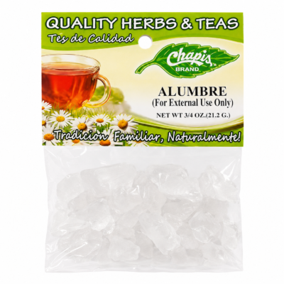 CHAPIS PIEDRA ALUMBRE BOLSA 3/ 4 oz