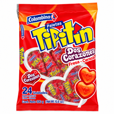COLOMBINA TIPITIN 2 CORAZONES BOLSA 24 UNI