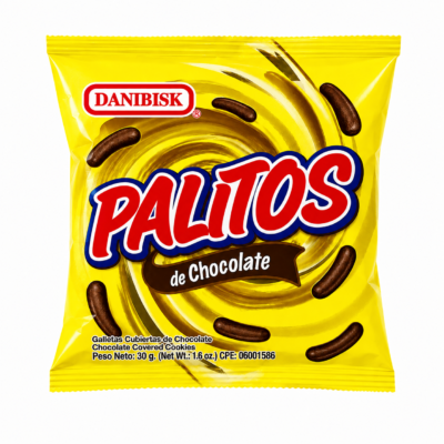 DANIBISK PALITOS CUBIERTOS DE CHOCOLATE BOLSA 1.6 oz