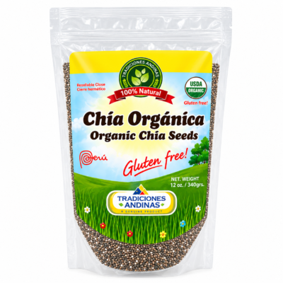 TRADICIONES ANDINAS CHIA 100% ORGANICA BOLSA 12 oz