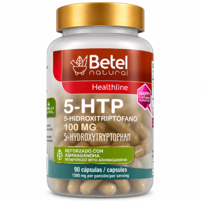 BETEL 5-HTP 100MG REFORZADO CON ASHWAGANDHA BOTE 90 CAPS