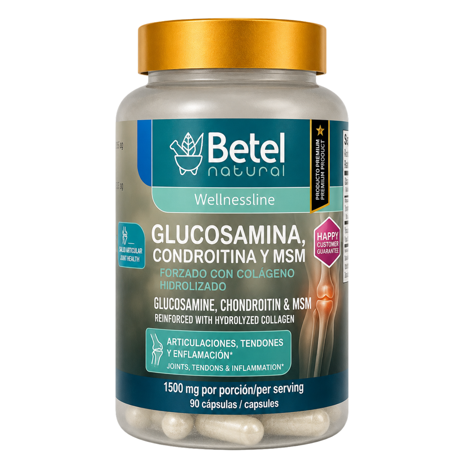 BETEL GLUCOSAMINA , CONDROITINA MSM BOTE 90 CAPS