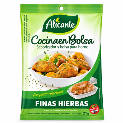 ALICANTE COCINA EN BOLSA SABORIZADOR HIERBAS FINAS BOLSA 21G