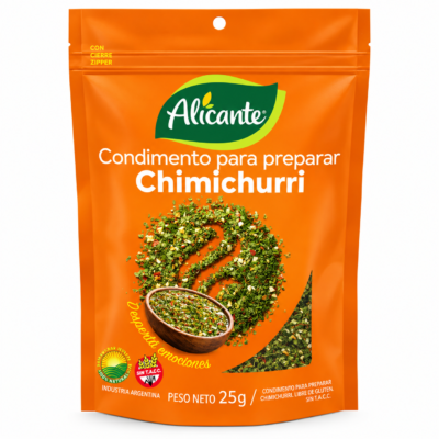ALICANTE CONDIMENTO CHIMICHURRI BOLSA 25G