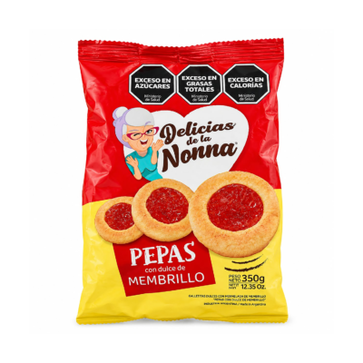 DELICIAS DE LA NONNA PEPAS CON MEMBRILLO BOLSA 350G