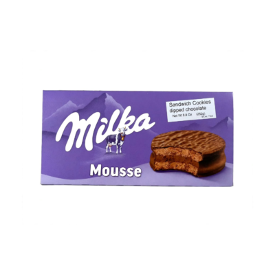MILKA GALLETA DE CHOCOLATE MOUSSE CAJA 6 UNID 8.89 oz