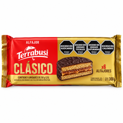 TERRABUSI ALFAJOR DE CHOCOLATE BOLSA 300 g