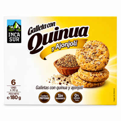 INCASUR GALLETA QUINOA CON SESAMO CAJA 6 UNID